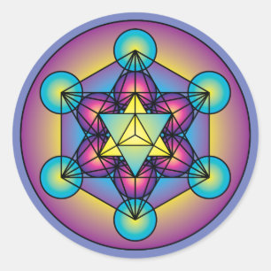 Adesivo O cubo Merkaba de Metatron