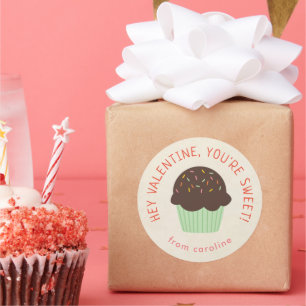 Adesivo O cupcake doce caçoa o partido do dia dos