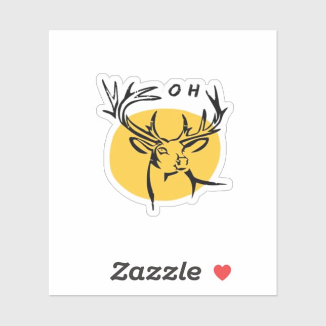 Adesivo O Dear O Dear Yellow Artistic Style  (Folha)