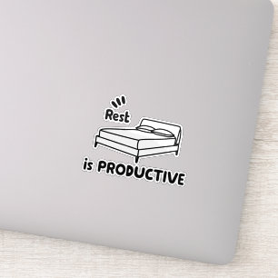 Adesivo O Descanso é produtivo - Saúde mental dan Autoaten