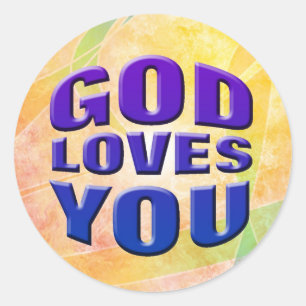 Adesivo O deus ama-o #2