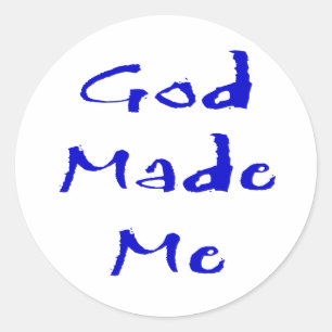 Adesivo O deus fez-me