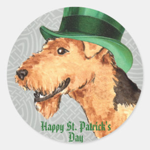 Adesivo O dia Airedale de St Patrick