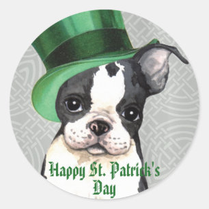 Adesivo O dia Boston Terrier de St Patrick