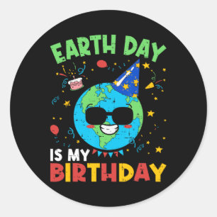 Adesivo O Dia Da Terra É Meu Aniversário Engraçado Ambient