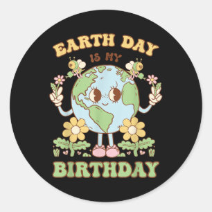 Adesivo O Dia da Terra é o meu aniversário Conserv 22 de a