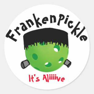 Adesivo O Dia das Bruxas de Pickleball - FrankenPickle - E