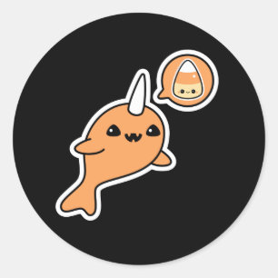 Adesivo O Dia das Bruxas Narwhal