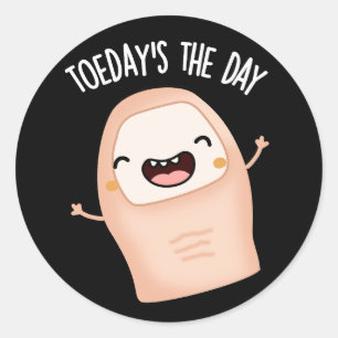 Adesivo O Dia De Hoje É O Dia Piada De Dedão Fundo Escuro 