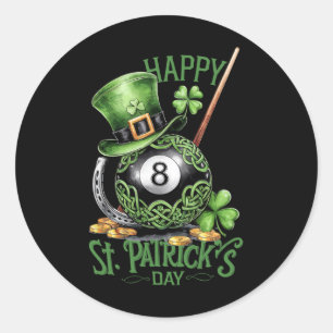 Adesivo O Dia de Patrick Figurume Billiards Chapéu de Quat