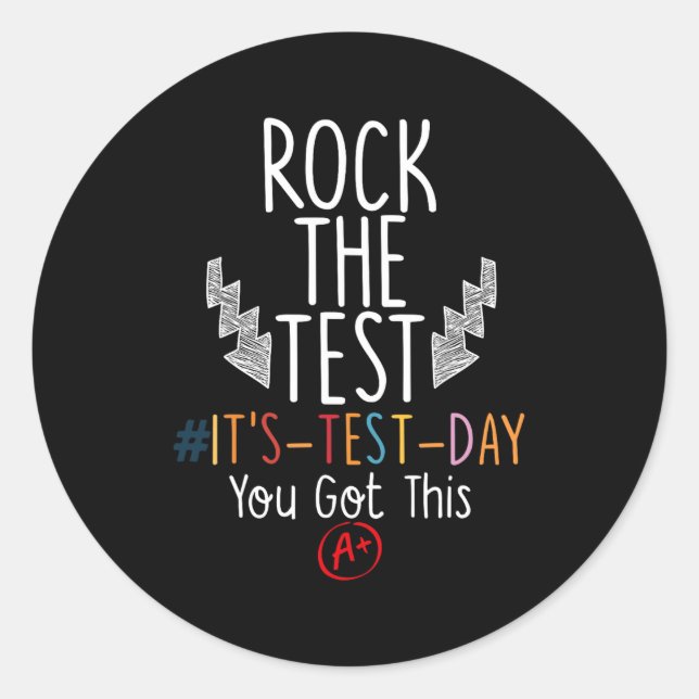 Adesivo O Dia de Teste Engraçado É o Dia de Teste que você (Frente)