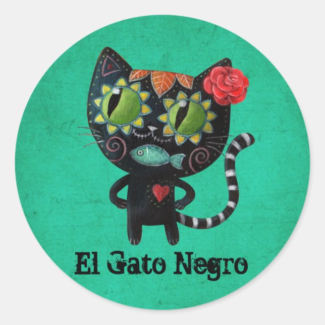 Adesivo O Dia do Gato Negro Morto (Frente)