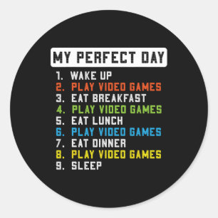 Adesivo O Dia Perfeito Joga Videos games Engraçados Homens