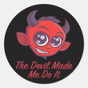 Adesivo O diabo fez-me fazê-lo