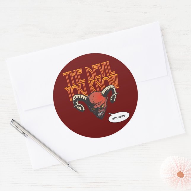 Adesivo O Diabo Que Você Conhece Dk Red BG (Envelope)