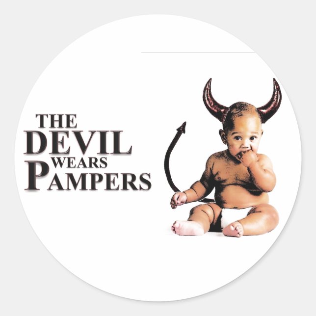 Adesivo O Diabo Veste Pampers (Frente)