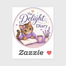 O Diário Delícia Gato Fofo Roxo Dourado