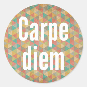 Adesivo O diem de Carpe, apreende o dia, teste padrão