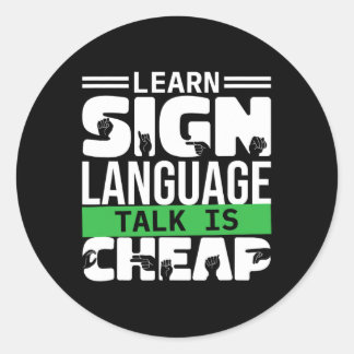 Adesivo O Discurso De Linguagem De Sinais De Aprendizado É