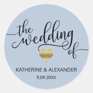 Adesivo O Dourado PEDAÇO AZUL, O CASAMENTO DE Selos