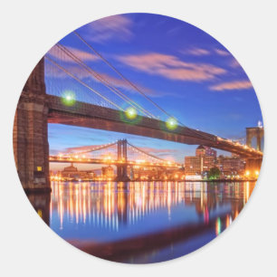 Adesivo O East River, ponte de Brooklyn, Manhattan
