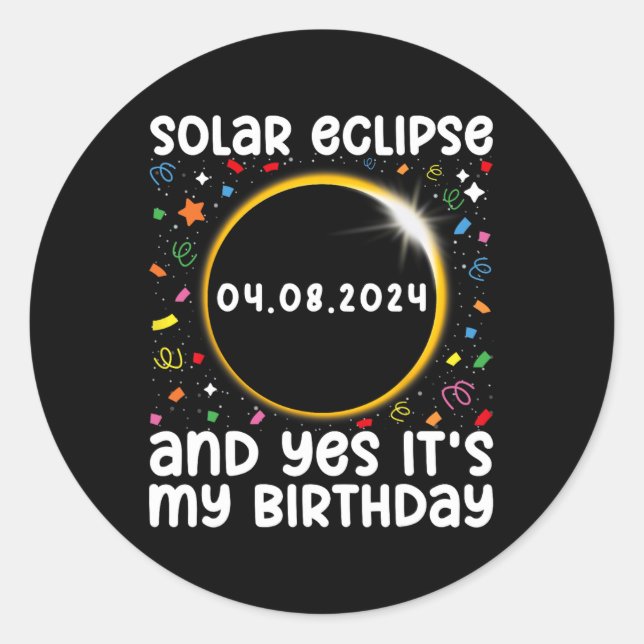Adesivo O Eclipse Solar Total e Sim O Nº 39; #39;é Meu Nas (Frente)