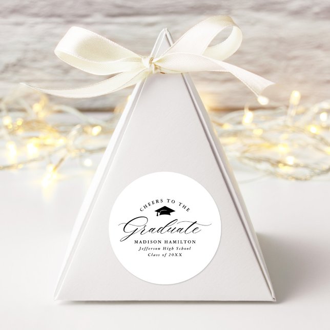 Adesivo O Elegante Black Script aplaude o Formando (Criador carregado)