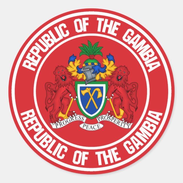 Adesivo O emblema da volta da Gâmbia (Frente)