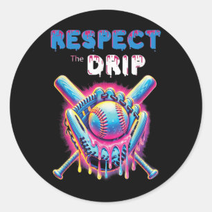 Adesivo O Engraçado Sorvete De Beball Drip Respeita O