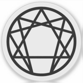 Adesivo O Enneagrama (preto a branco)