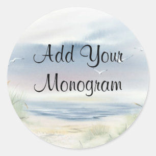 Adesivo O envelope do casamento do tema da praia sela,