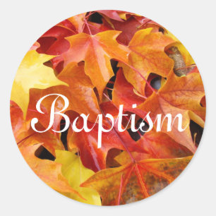 Adesivo O envelope do convite do baptismo sela as folhas