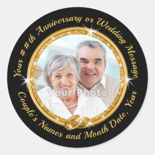 Adesivo O envelope Dourado personalizado da foto sela