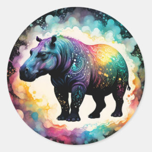 Adesivo O Espectral Hippo: Uma Viagem Holográfica