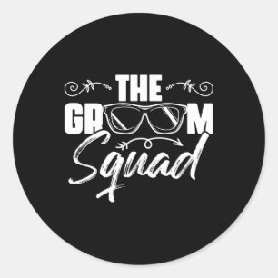 Adesivo O Esquadrão Do Groom Sungles Casou Com O Gro Do Pa