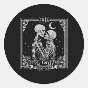 Adesivo O esqueleto da placa tarot dos amantes Dia de os n