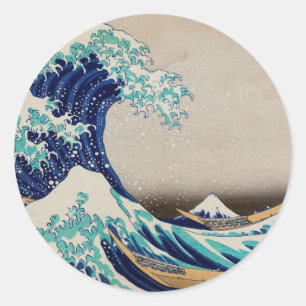 Adesivo O Excelente Hokusai desceu de Kanagawa. Vintage ja