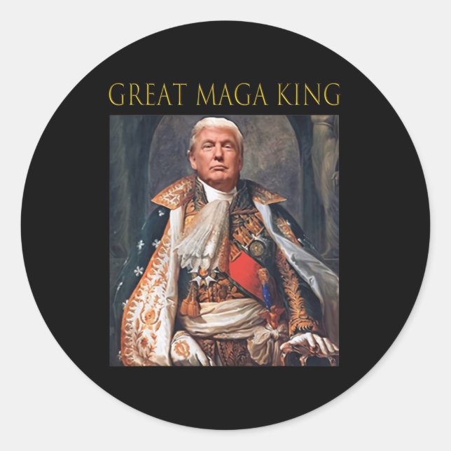 Adesivo O Excelente Maga King Divertido Trump Ultra Maga K (Frente)