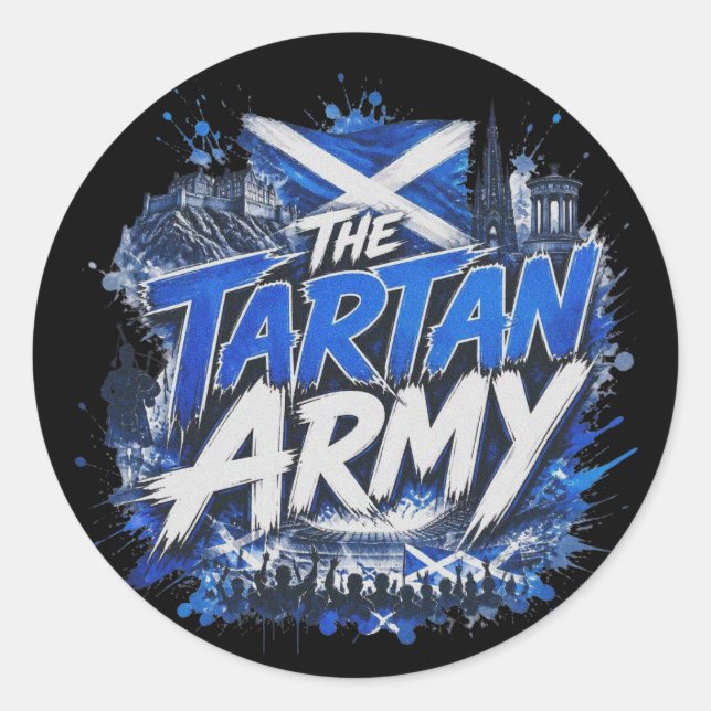 Adesivo O Exército Tartan - Apodo da seleção nacional da E (Frente)
