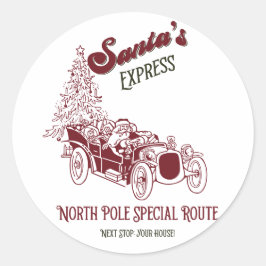 Adesivo O Expresso Vintage do Papai Noel Natal