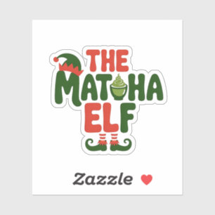 Adesivo O Fada Matcha Divertido Bebida de Natal Matcha