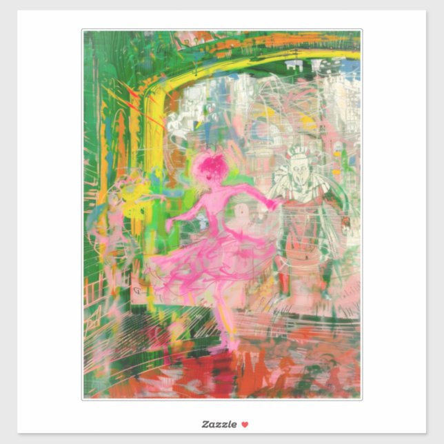 Adesivo O Falador - Caos do Balé Neon (Folha)