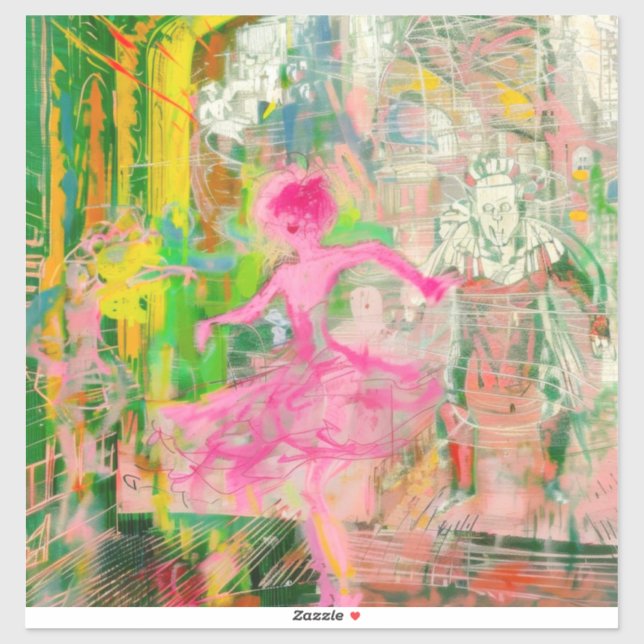 Adesivo O Falador - Caos do Balé Neon (Folha)