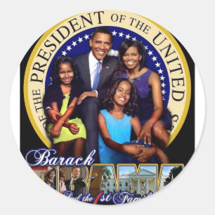 Adesivo ø Família Barack Obama