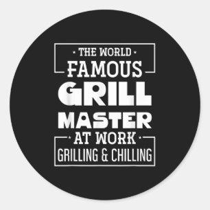 Adesivo O Famoso Mestre Grill No Trabalho, Funny Churrasco