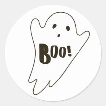 O fantasma do Dia das Bruxas Branco bonito diz BOO