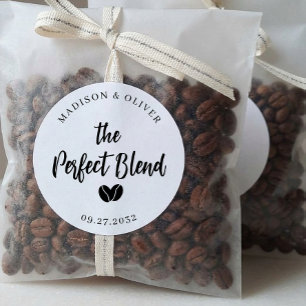 Adesivo O Favor de Café O Blend Perfeito para Casamento