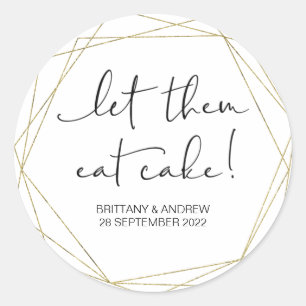 Adesivo O Favor Do Casamento De Bolo Que Eles Comam A Caix