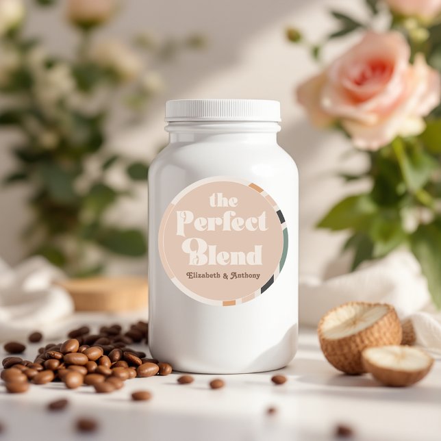 Adesivo O Favor Do Casamento Do Boho Round Da Mistura Perf (The Perfect Blend Boho Round Wedding Favor Classic Round Sticker)