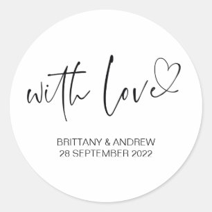 Adesivo O Favor Do Casamento Trate Bag Jam Com Amor Obriga